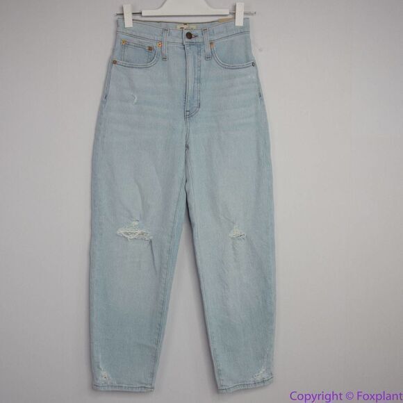 NEW Madewell Balloon Jeans in Baleberry Wash, 25 - Picture 2 of 16